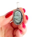 Labradorit fazettált zöld